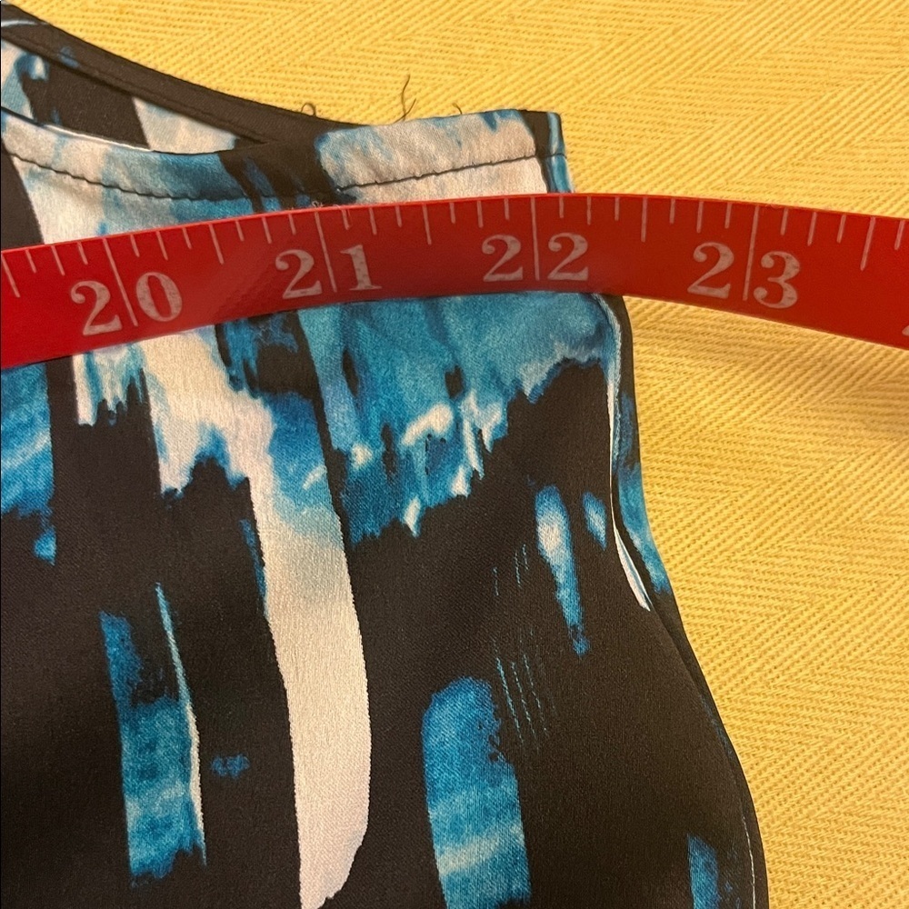Derek Lam Black and Blue Patterned Dress size M - Picture 9 of 9